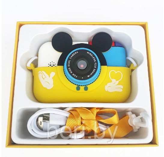 Детский фотоаппарат Микки Маус с селфи камерой - фото 2 - id-p202001893