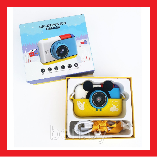 Детский фотоаппарат Микки Маус с селфи камерой - фото 1 - id-p202001893