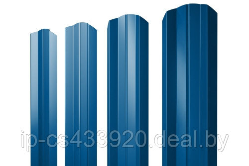 Штакетник М-образный А фигурный 0,5 Satin RAL 5005 сигнальный синий