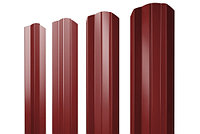 Штакетник М-образный А фигурный 0,5 Satin RAL 3011 коричнево-красный