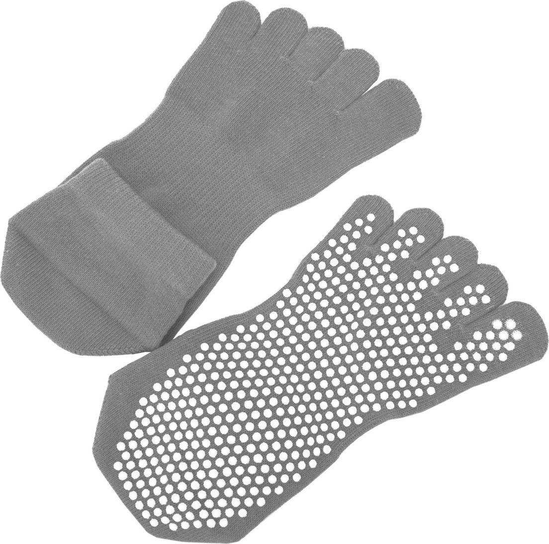 Носки противоскользящие для занятий йогой закрытые, серые - фото 1 - id-p139887054