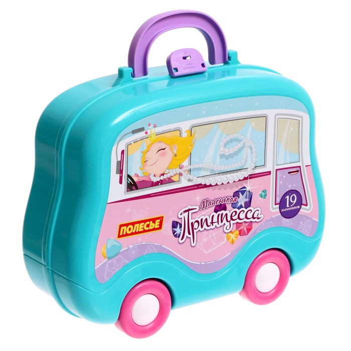 Набор №14 «Маленькая принцесса», в чемоданчике на колёсиках, 19 элементов - фото 1 - id-p201990949