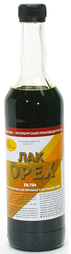 Лак ХВ-784 Орех 0,5л,Новбытхим