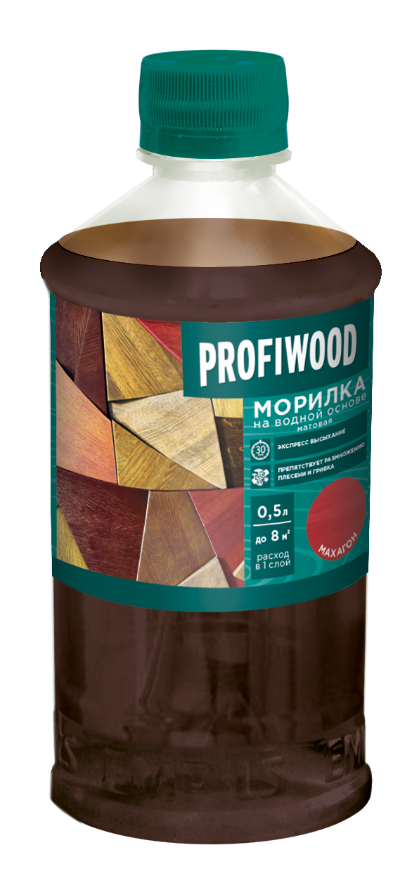 Морилка на водной основе PROFIWOOD, дуб ,0.5 л,РФ