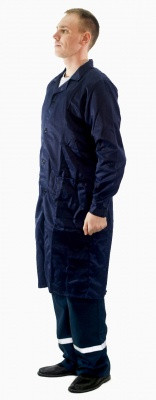 Халат рабочий мужской(цвет темно-синий) - фото 2 - id-p202017438