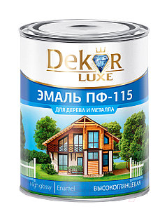 Эмаль Dekor ПФ-115,  0.8 кг(цвет в ассортименте)