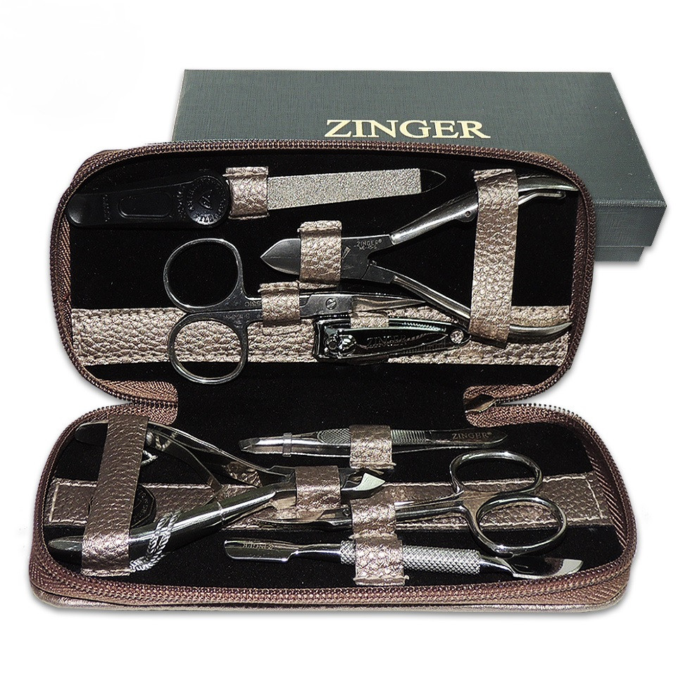 Маникюрный набор Zinger 7106 (8 предметов) ШАМПАНЬ - фото 1 - id-p202018868
