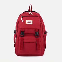 Рюкзак на молнии, 4 наружных кармана, цвет красный