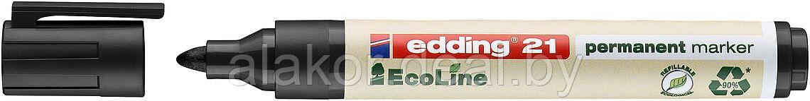Маркер перманентный Edding EcoLine 21, черный, 1.5-3мм - фото 1 - id-p202019139