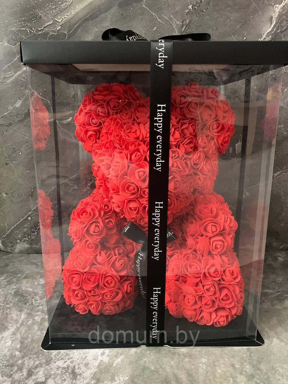 Медведь из долговечных 3D роз ручной работы разные расцветки - фото 7 - id-p202017920