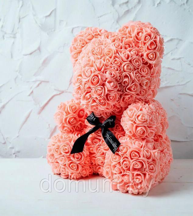 Медведь из долговечных 3D роз ручной работы разные расцветки - фото 5 - id-p202017920