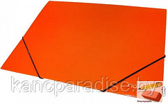 Папка на резинках А4 Deli, пластик, 36 мм., 450 мкм., полупрозрачная, оранжевая, арт.39504/ор
