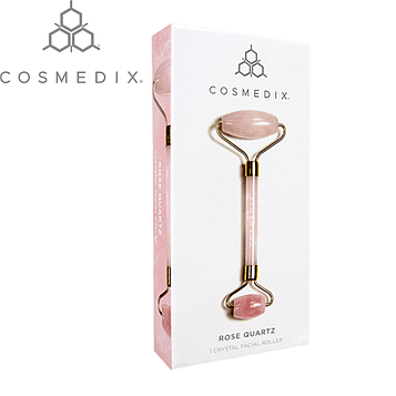 Массажер роллликовый Cosmedix Rose Quartz Crystal Facial Roller