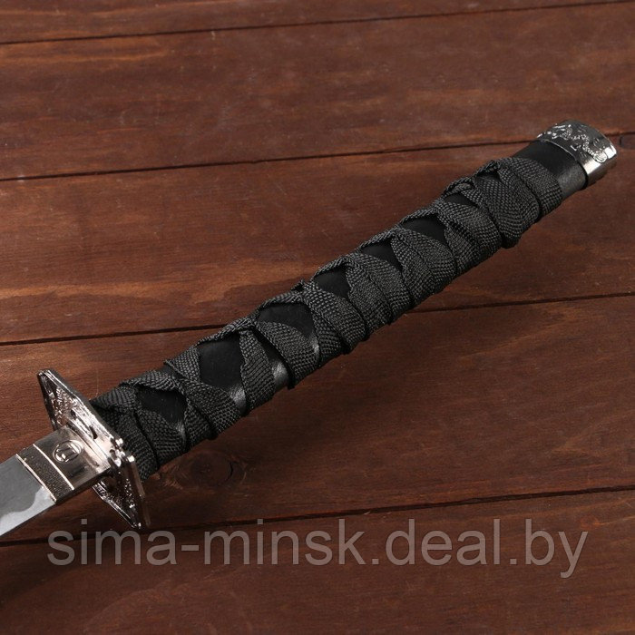 Сувенирное оружие «Катана на подставке», чёрные ножны с резным драконом, рукоять микс 100см - фото 5 - id-p202025333