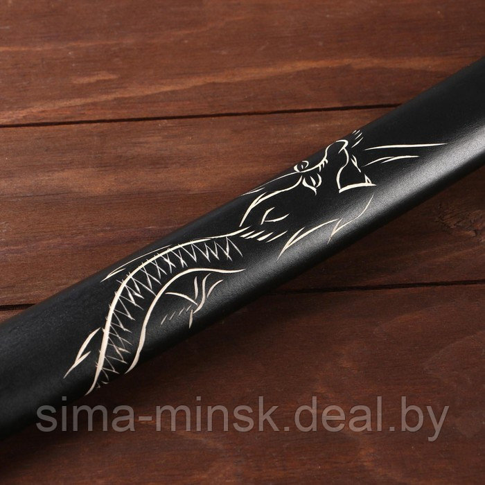 Сувенирное оружие «Катана на подставке», чёрные ножны с резным драконом, рукоять микс 100см - фото 6 - id-p202025333