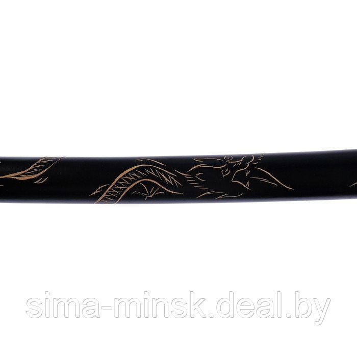 Сувенирное оружие «Катана на подставке», чёрные ножны с резным драконом, рукоять микс 100см - фото 10 - id-p202025333