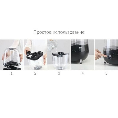 Увлажнитель воздуха Deerma Air Humidifier DEM-F327W черный - фото 7 - id-p202029349