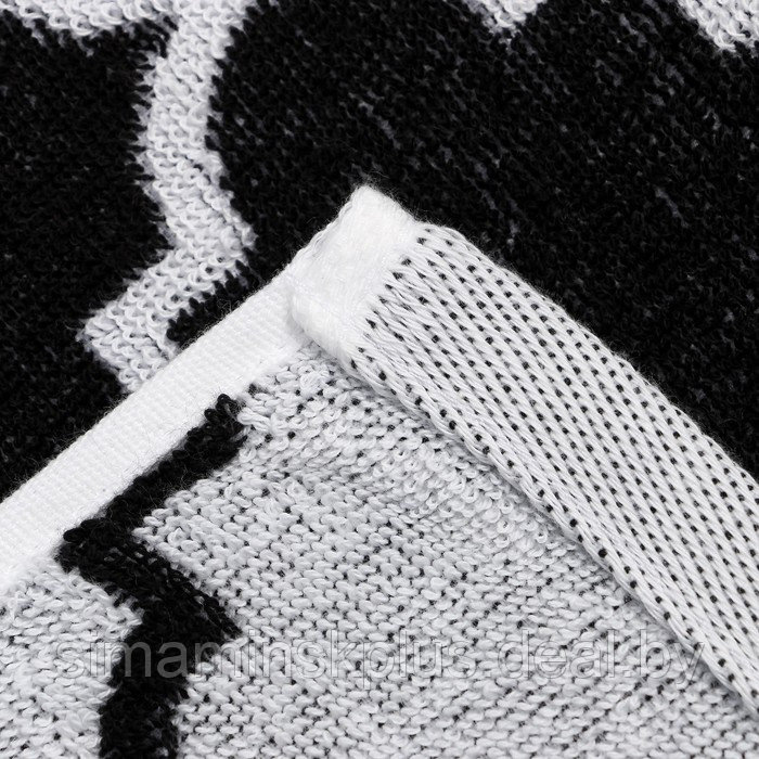 Полотенце махровое Этель "Ornament" чёрный, 70х130 см, 100% хлопок, 420 гр/м2 - фото 4 - id-p202029501