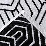 Полотенце махровое Этель "Ornament" белое на чёрном, 70х130 см, 100% хлопок, 420 гр/м2, фото 4