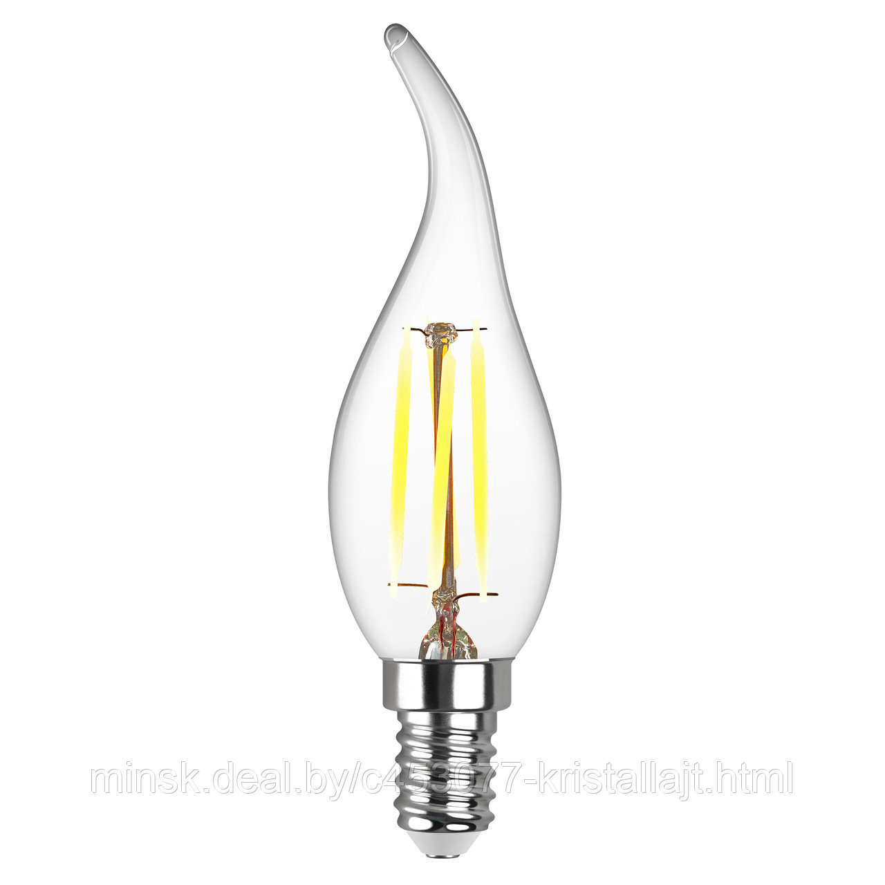 Лампа светодиодная Filament свеча на ветру, FС37 E14 7W, 2700K, DECO Premium, теплый свет. - фото 1 - id-p202032132