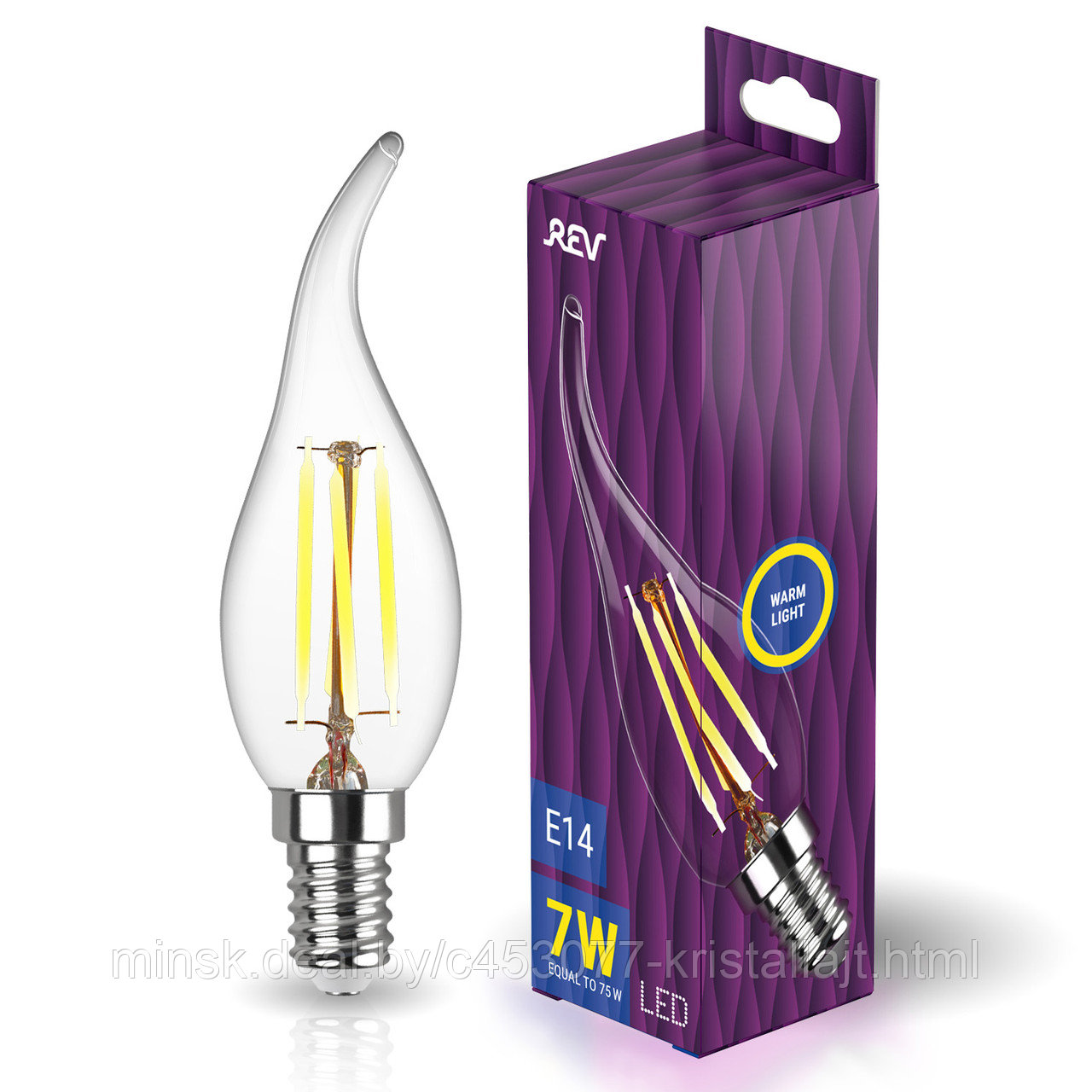 Лампа светодиодная Filament свеча на ветру, FС37 E14 7W, 2700K, DECO Premium, теплый свет. - фото 2 - id-p202032132