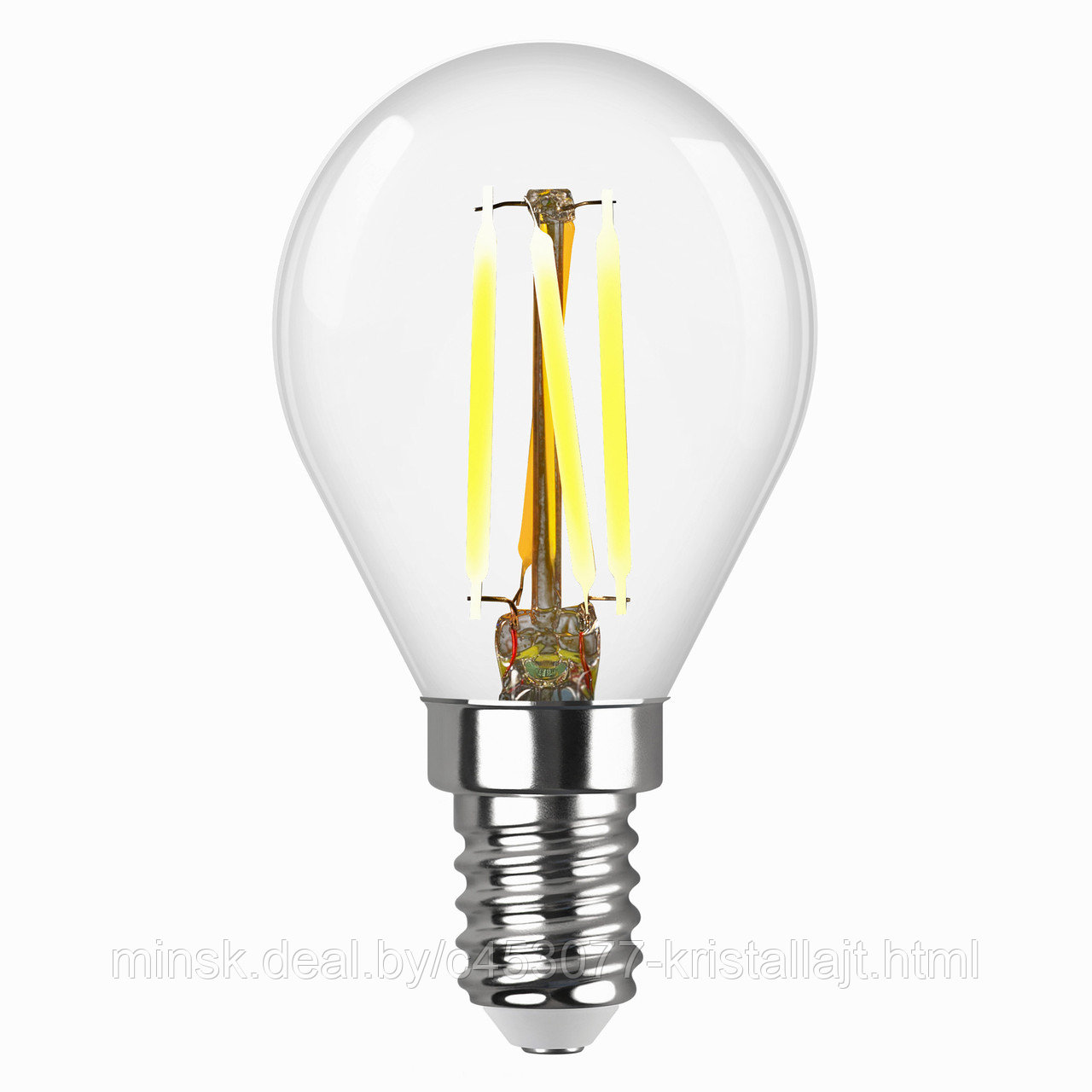 Лампа светодиодная Filament G45 E14 5W, 2700K, DECO Premium, теплый свет - фото 1 - id-p202032200