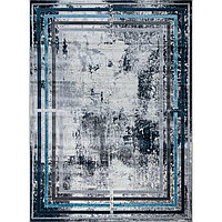 Ковёр прямоугольный Kleopatra 37111A, размер 125x180 см, цвет blue fls/l.grey