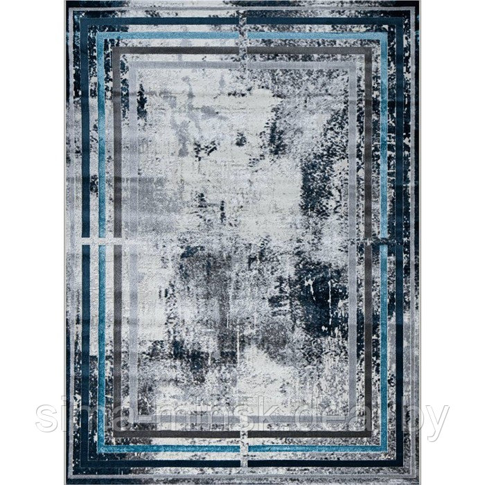 Ковёр прямоугольный Kleopatra 37111A, размер 125x180 см, цвет blue fls/l.grey - фото 1 - id-p202025781