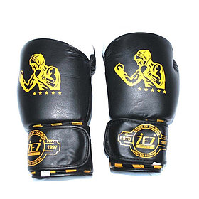 Перчатки боксёрские ZEZ sport  черные 8 унций , Fighter-8-OZ
