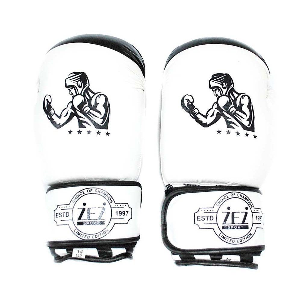 Перчатки боксёрские ZEZ sport черные 8 унций , Fighter-8-OZ - фото 4 - id-p202032233