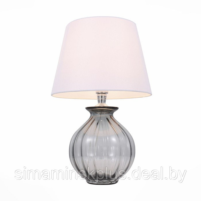 Настольная лампа CALMA, 60Вт E27, цвет хром, дымчатый - фото 1 - id-p202030665
