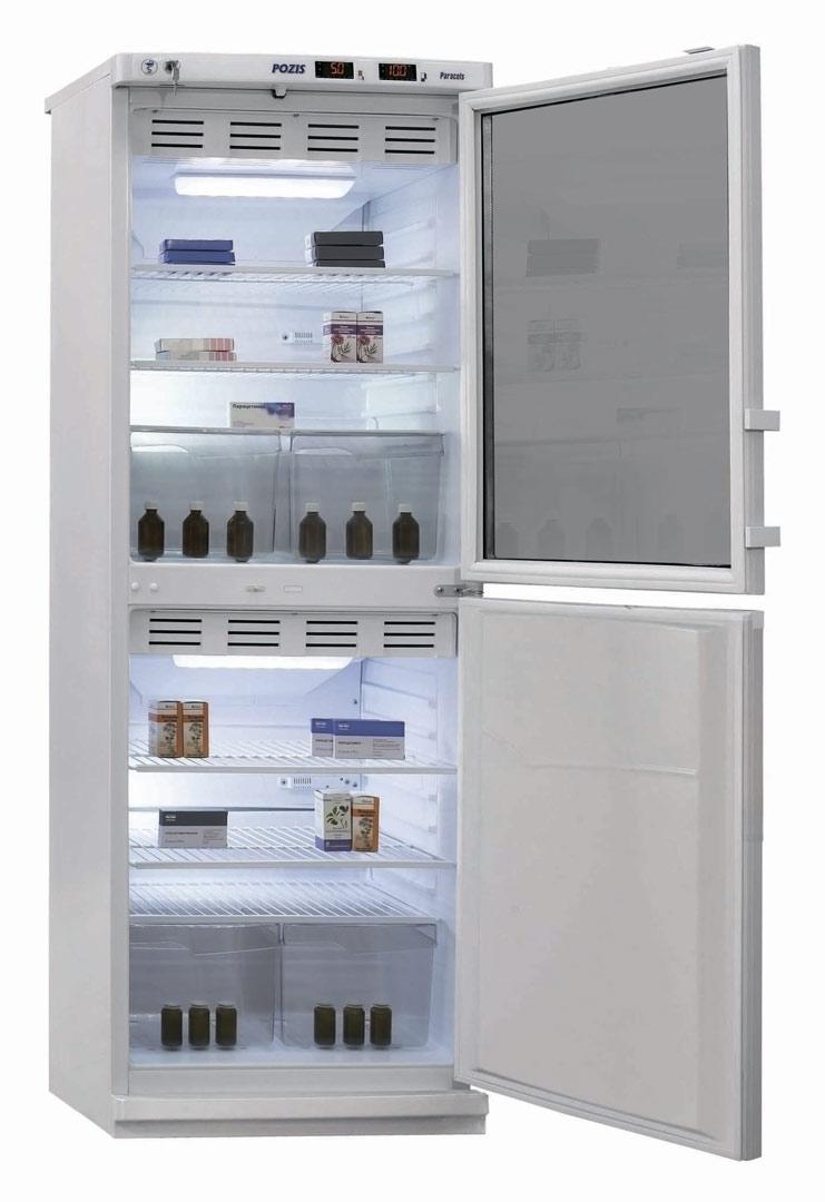 Холодильник фармацевтический двухкамерный POZIS ХФД-280 тонированное стекло