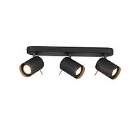 Светильник FANALE, 3x3Вт GU10 LED, цвет чёрный, хром