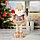 Мягкая игрушка "Дед Мороз в пайетках" стоит, 15х41 см (в сложенном виде 30 см), коричневый, фото 2