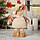 Мягкая игрушка "Дед Мороз в пайетках" стоит, 15х41 см (в сложенном виде 30 см), коричневый, фото 4