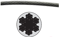 Трос стальной в ПВХ М6(5) DIN 3055 (бухта 100 м) STARFIX SMP-53736-100