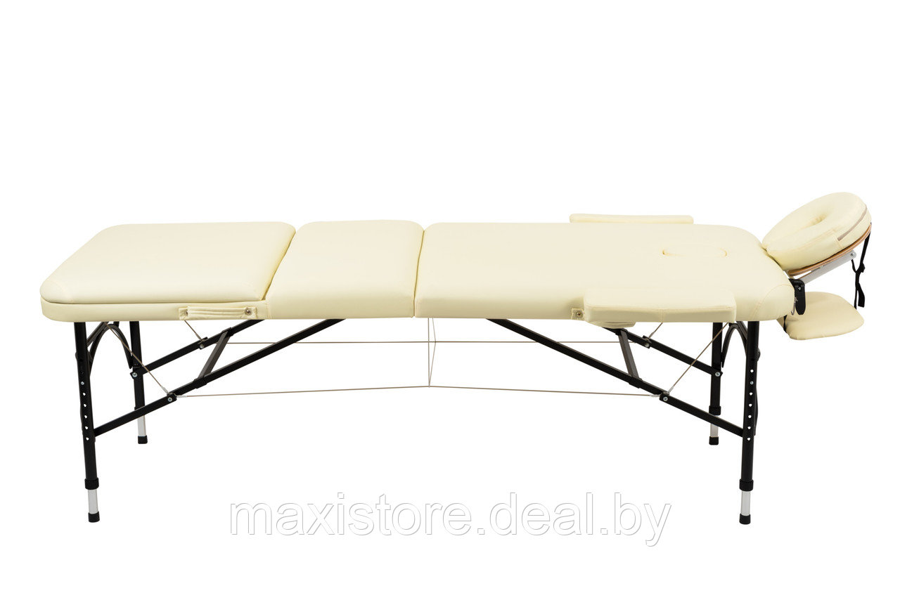 Массажный стол складной Atlas sport STRONG (70 см 3-с алюминиевый усиленная столешница) бежевый - фото 3 - id-p163297296