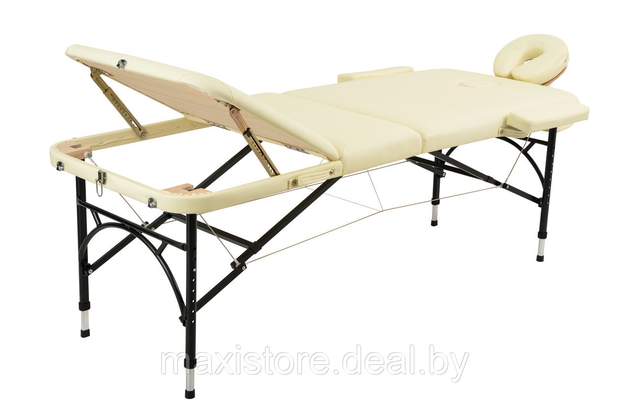 Массажный стол складной Atlas sport STRONG (70 см 3-с алюминиевый усиленная столешница) бежевый - фото 6 - id-p163297296