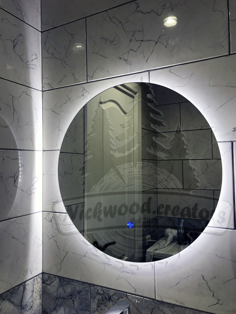 Круглое зеркало с теневой подсветкой 60см - фото 1 - id-p201797964