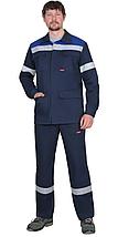 Костюм СИРИУС-СУРГУТ-РОСС куртка, п/к, антистат. МВО, синий с васильковым и СОП, фото 2