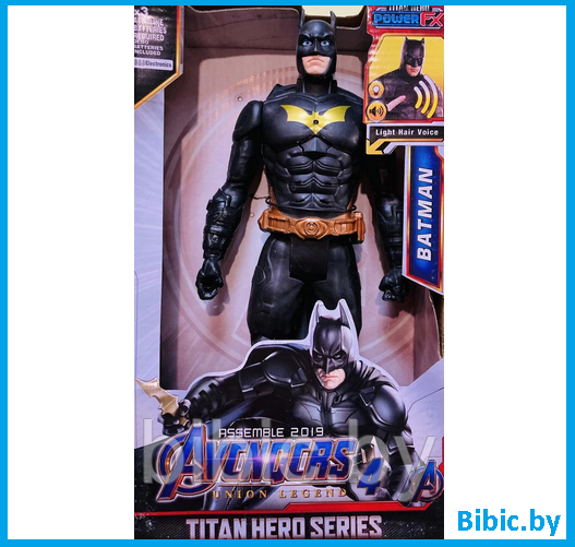 Игрушка фигурка Бэтмен герои из фильма Мстители Avengers, интерактивная свет звук на батарейках, фото 1
