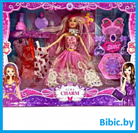 Кукла Барби с аксессуарами и платьями, Barbie детский игровой набор кукол для девочек Girl Charm