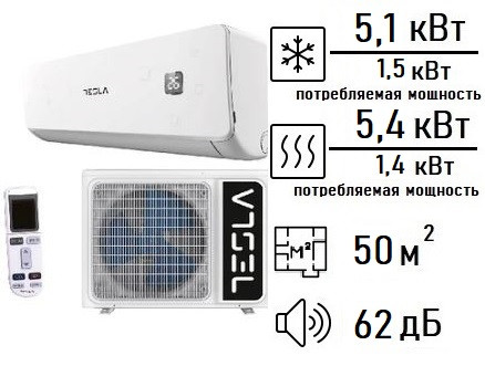 Кондиционер Tesla TA53FFUL-1832IA серия  ASTARTA INVERTER /белый/