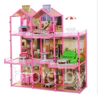 Домик для кукол, игровой кукольный набор для девочек DOLL HOUSE, игрушечный дом куклы Барби Barbie 6992 - фото 7 - id-p202053017