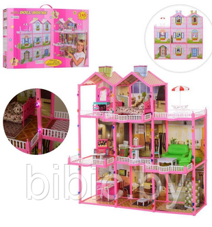 Домик для кукол, игровой кукольный набор для девочек DOLL HOUSE, игрушечный дом куклы Барби Barbie 6992 - фото 5 - id-p202053017