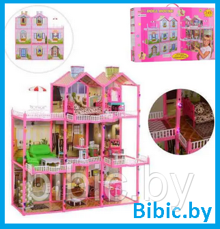 Домик для кукол, игровой кукольный набор для девочек DOLL HOUSE, игрушечный дом куклы Барби Barbie 6992 - фото 1 - id-p202053017