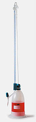 Бюретка Шиллинга, автоматическая, синяя шкала, игольчатый тефлоновый кран, прозрачная, полоса Schellbach