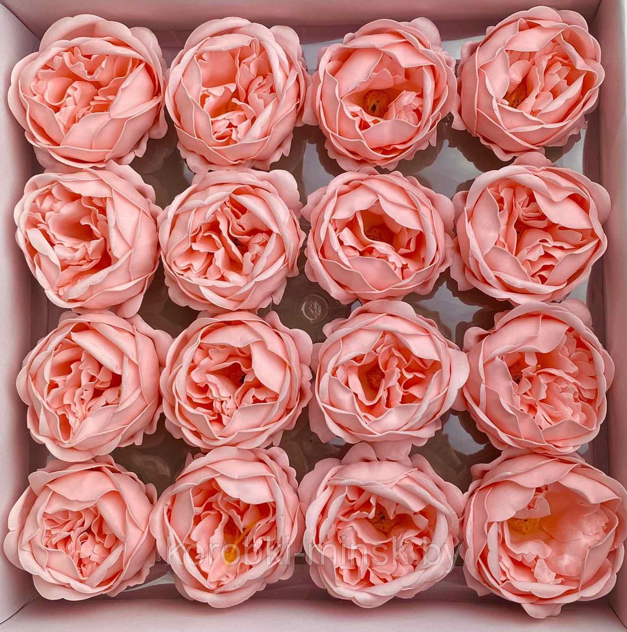 Декоративный цветок-мыло «пионы» Умеренный розовый 8см 16шт.