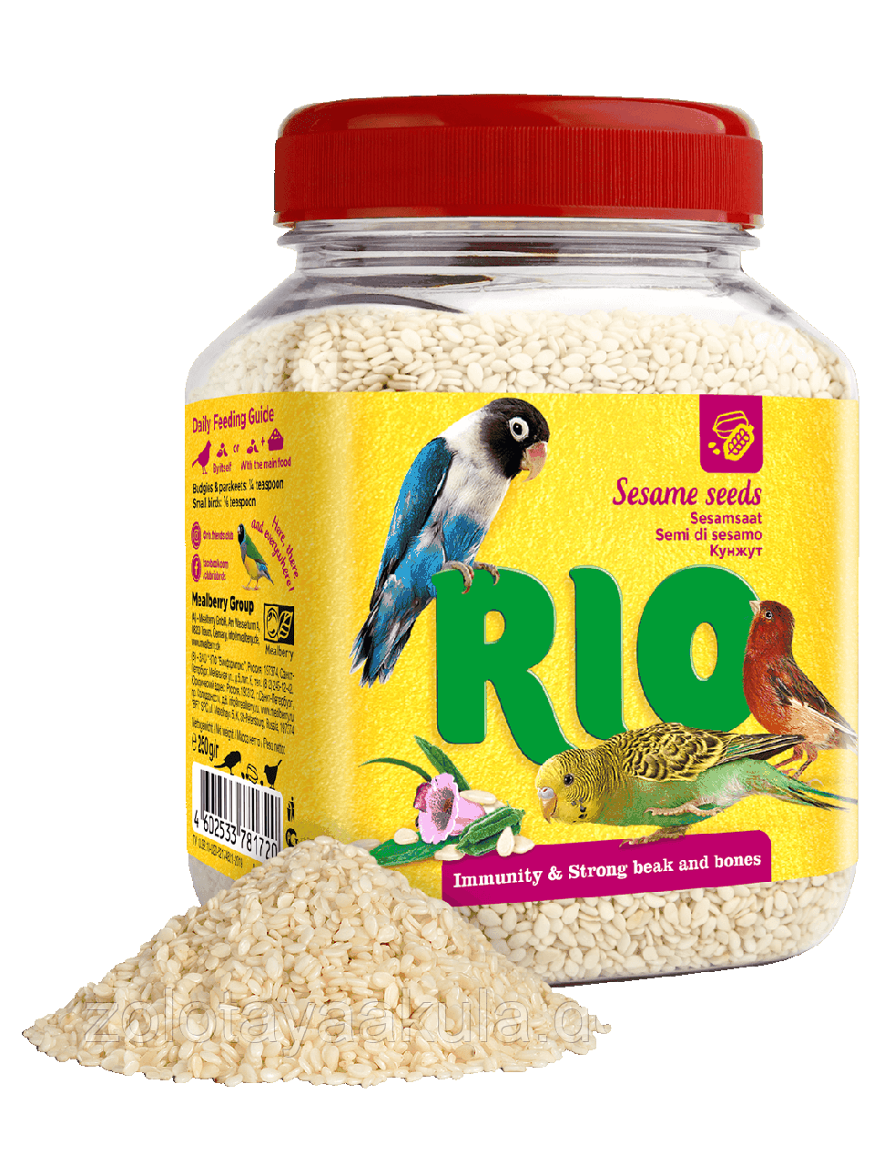RIO Seeds Sesame семена кунжута для всех видов птиц, 250гр - фото 1 - id-p196620900