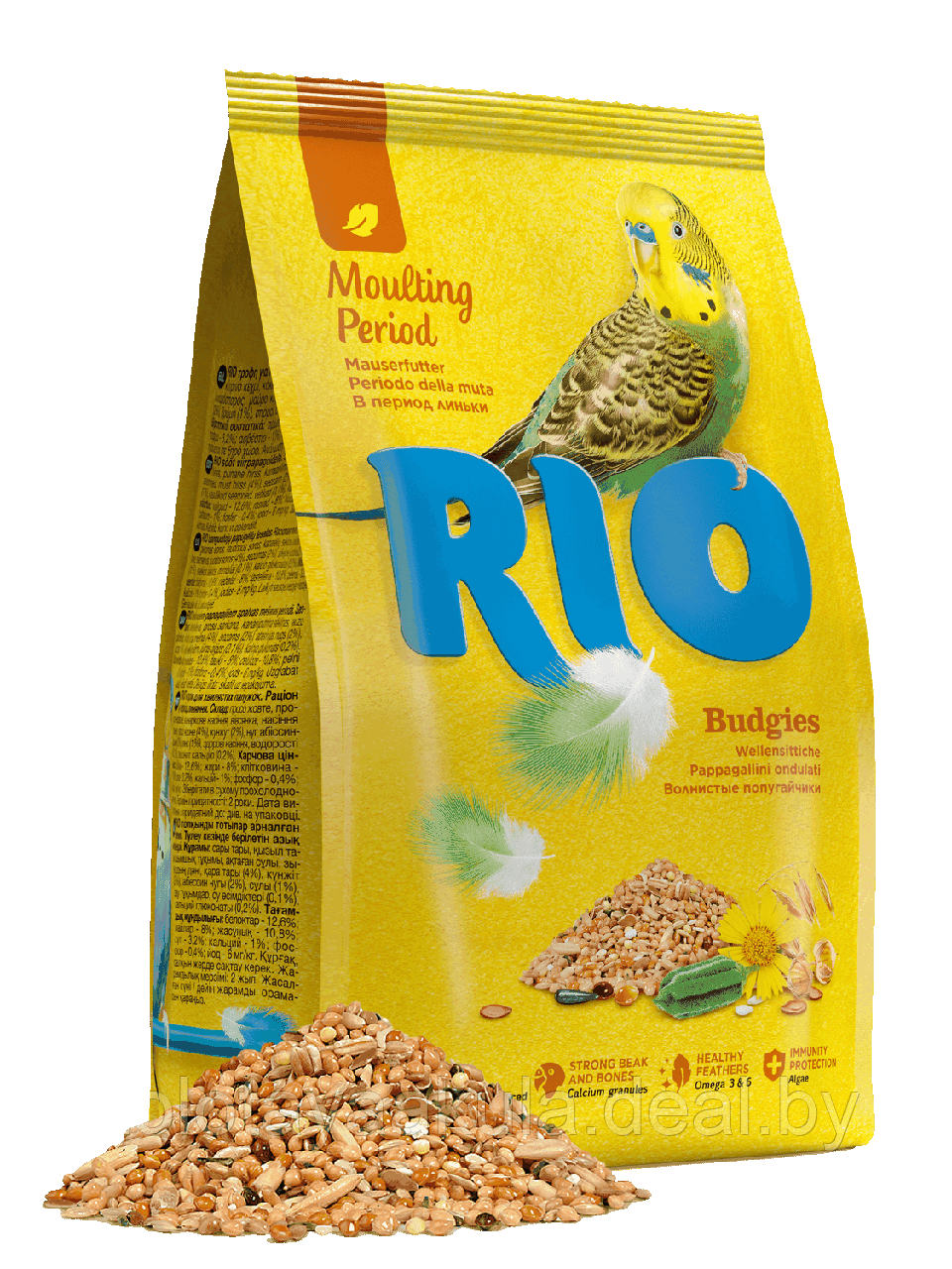 Корм RIO Budgies для волнистых попугаев в период линьки, 500гр